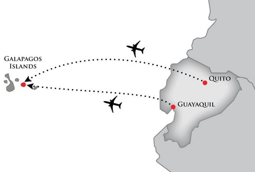 Image result for where to fly to galapagos islands